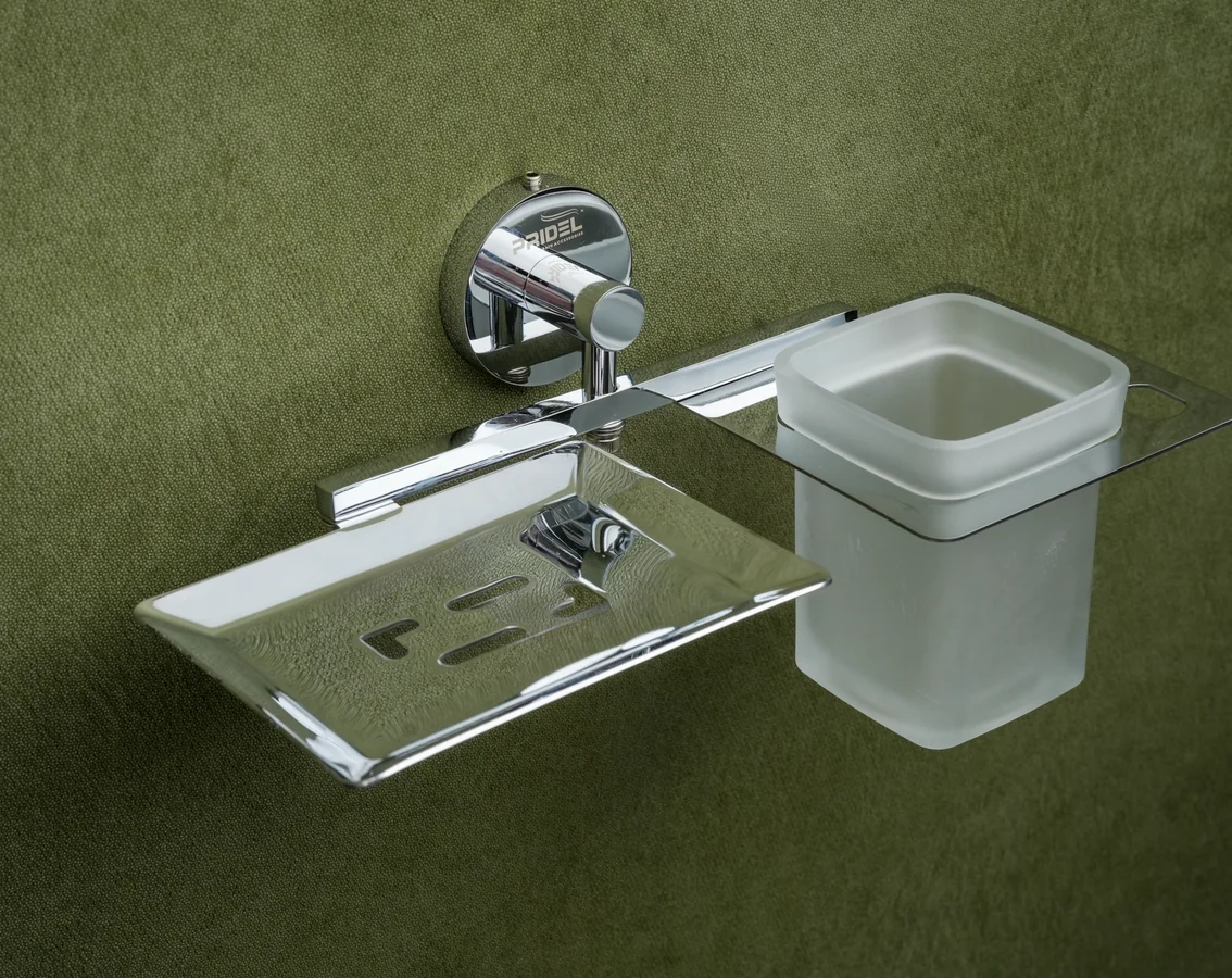 O-105 SOAP DISH WITH TUMBLER HOLDER