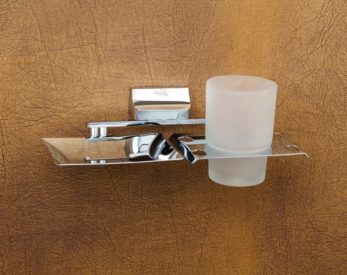 E-205 SOAP DISH WITH TUMBLER HOLDER