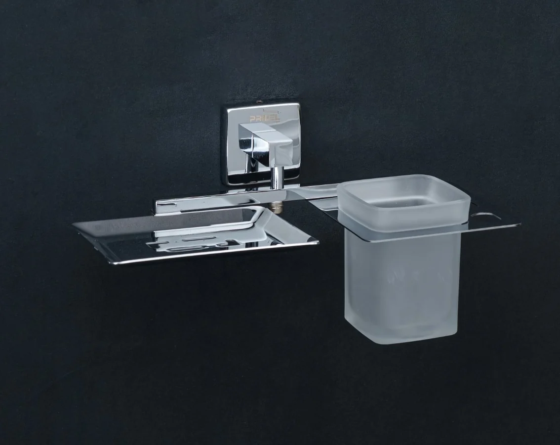S-705 SOAP DISH WITH TUMBLER HOLDER