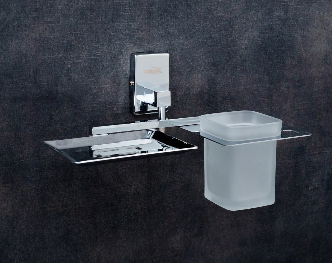 S-905 SOAP DISH WITH TUMBLER HOLDER