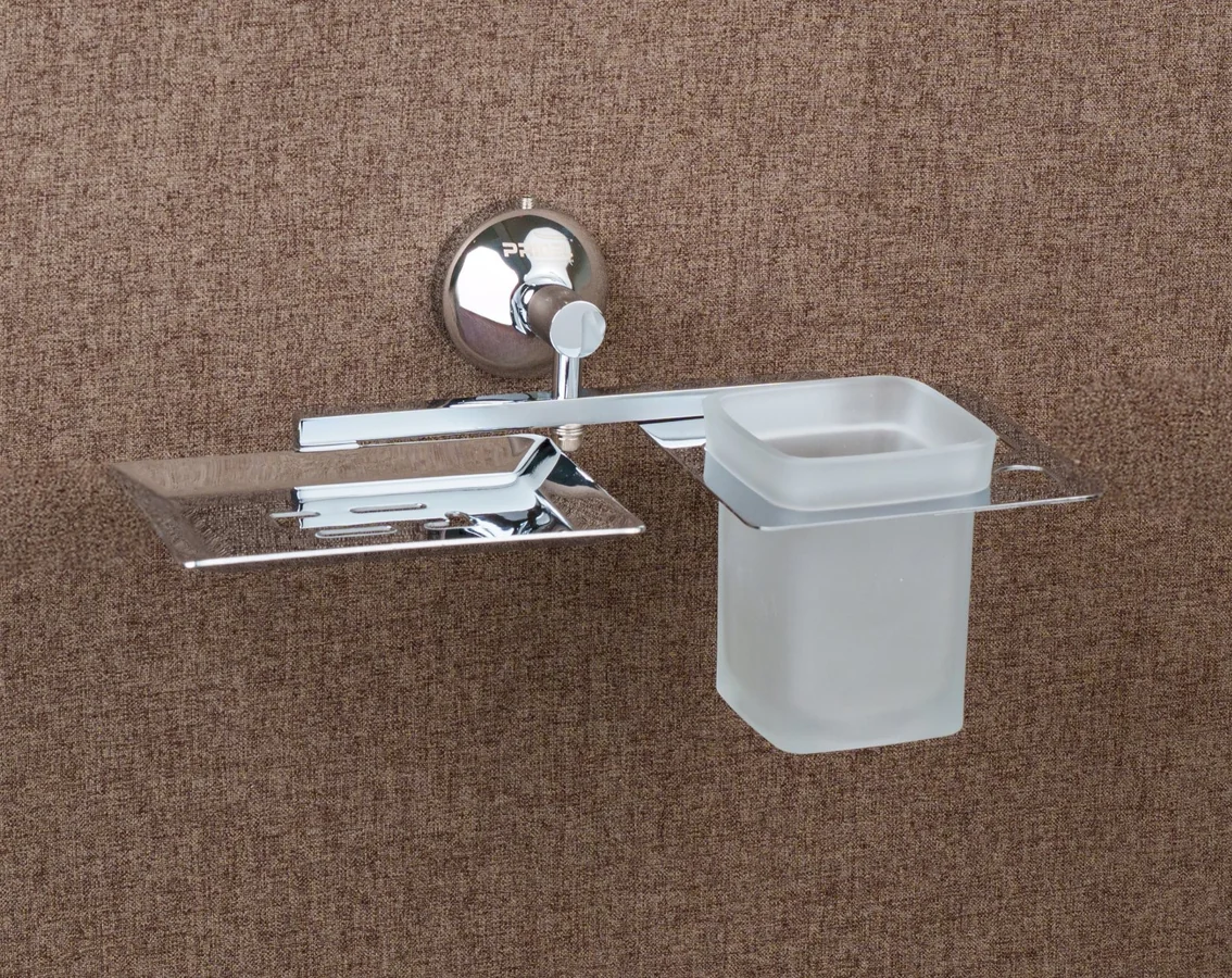 M-1005 SOAP DISH WITH TUMBLER HOLDER