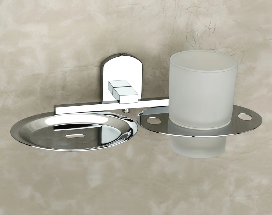 A-1105 SOAP DISH WIRH TUMBLER HOLDER