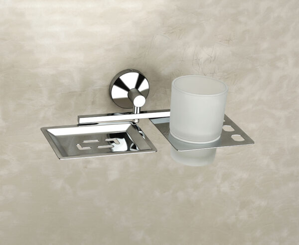 SOAP DISH WITH TUMBLER HOLDER