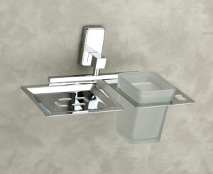 SOAP DISH WITH TUMBLER HOLDER